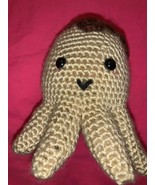 handmade crochet squid plush octopus  toy decor ocean theme Brown - $16.60