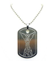 Serinity PRAYER Stainless Steel Dog Tag Pendant with 28&quot;inch Chain - £59.67 GBP