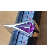 Vintage Size 8 US Pierre Lang assymetric ring with amethyst  - €17,05 EUR