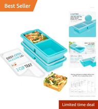 Silicone Freezer Tray with Lid – 2-Cup Portion Ice Cube Mold for Soups &amp;... - $35.59