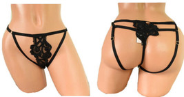 Victoria Secret Very Sexy Band of Lovers Strappy Peek A Boo Panty Embroi... - £14.47 GBP