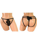 Victoria Secret Very Sexy Band of Lovers Strappy Peek A Boo Panty Embroi... - £14.47 GBP
