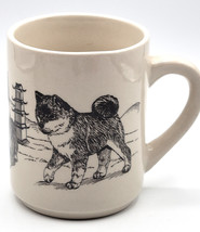 Shiba Inu Puppy Dog Ceramic Mug The Cache Made in the USA White &amp; Black - £19.09 GBP