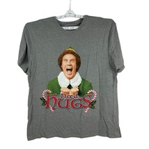 Elf Movie Need Hugs Graphic T-Shirt  XL Briefly Stated Grey - $14.00