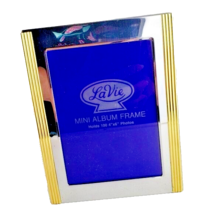 LaVie Mini Album Frame Photo Album Silvertone with Brass Accents NWT - £10.34 GBP