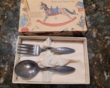 Original Box with Vintage Children&#39;s Jack and Jill Fork and Spoon Set - $39.95