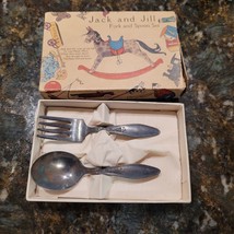 Original Box with Vintage Children&#39;s Jack and Jill Fork and Spoon Set - £31.42 GBP
