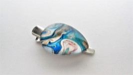 Small blue white gold imitation stone alligator hair pin clip barrette  for - £6.35 GBP+
