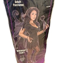Midnight Fairy Adult Costume S/M Velvet Dress &amp; Sparkle Wings With Wand - $24.00