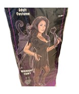 Midnight Fairy Adult Costume S/M Velvet Dress &amp; Sparkle Wings With Wand - $33.68 CAD