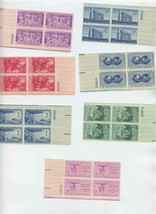 7 Mint Plate Blocks Stamps Scott 1011 1022 1070 1073 1074 1085 1089 - £7.83 GBP
