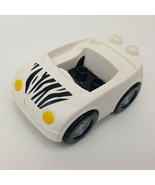 Duplo Lego 6136 Zoo Black &amp; White Zebra Stripe Car Replacement Piece Par... - $9.89