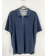 Tommy Bahama Mens Polo Shirt Size Large Slate Blue Short Sleeve Collared - $29.70