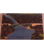 Vintage Arieal View Of French King Bridge &amp; Rock Greenfield Mass Postmar... - £2.35 GBP