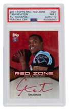 Cam Newton Signed 2011 Topps Rookie Red Zone #CN Panthers Football Card ... - £228.98 GBP