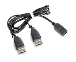 New USB Female to 2 USB A Male Power Y Cable Extension - £10.21 GBP