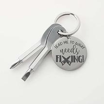Lead Me to What Needs Fixing Personalized Keychain Screwdriver - £31.52 GBP