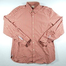 J Crew Button Down Flannel Shirt Men&#39;s XL (17‐17¹/²) Red Long Sleeve EUC - £15.91 GBP
