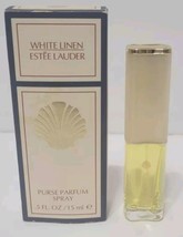 Vintage White Linen Estee Lauder Purse Parfum Spray Womens .5 Fl Oz +Box - $32.71