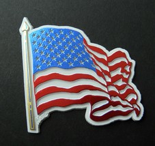 Usa Wavy Flag Us American Flexible Fridge Magnet 2.75 Inches - £4.22 GBP