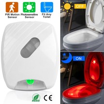 Toilet Night Light Led Motion Activated Sensor Lamp Bathroom Seat Bowl Light - £23.97 GBP