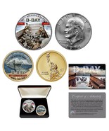 WWII D-DAY 80th Anniversary US IKE Dollar &amp; $1 Higgins Boat 2-Coin Set w... - $24.95