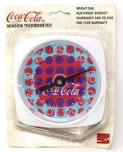 1994 Coca Cola Window Bright Dial Thermometer 5 1/4 in. X 5 1/2 in. - £15.97 GBP
