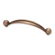 PN0706V-SR-C Satin Red Ball End Cut Out 3 3/4&quot; Cabinet Drawer Pull - £7.03 GBP