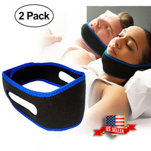 2 pack Snore Stop Belt Sleep Apnea Jaw Solution Anti Snoring Cpap Chin S... - $8.90