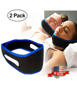 2 pack Snore Stop Belt Sleep Apnea Jaw Solution Anti Snoring Cpap Chin S... - £6.68 GBP