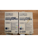Lot of 2 Cosmetic Riso S4206 Black Ink Cartridge Riso RN2000UI/RN2030UI/... - £62.28 GBP