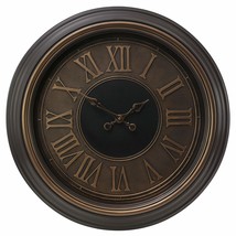 Kiera Grace Wall Clock 23 Inch Genoa Oversized Antique Bronze Wall Clocks - £38.58 GBP