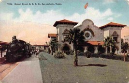 Sunset Depot Southern Pacific Railroad San Antonio Texas 1910s postcard - £5.13 GBP