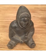 Soapstone Carving Inuit with Fish 6.5” - £227.57 GBP