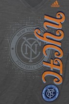 MLS Licensed Adidas New York City Football Club Womens Small Gray Tee Shirt - £17.57 GBP