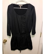 BCBGeneration Women&#39;s Drawstring Dress Black SZ XS Snap Roll Tab Sleeve - $279.15 MXN