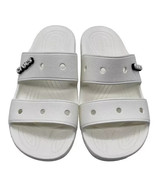 Crocs Mens Classic Slip On Perforated Pool Slides 13 Medium (D) / White - $39.99