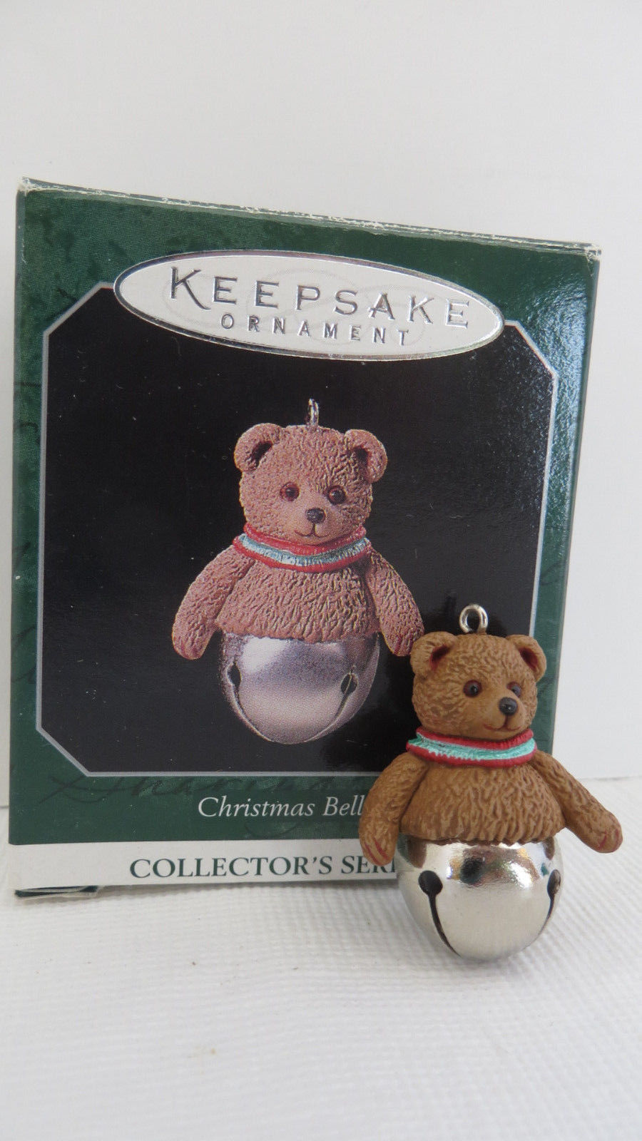 Christmas Hallmark Keepsake 1998 Miniature Bear Christmas Bell Ornament  - $5.89