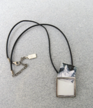 Baroni Designs Photo Locket Pendant Necklace Sterling Silver Black Cord ... - $29.69