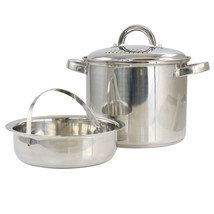 Oster Sangerfield 5 Quart Stainless Steel Pasta Pot with Strainer Lid and Steame - $1,878.41 MXN