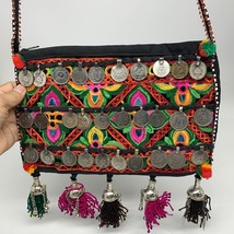 480g,11&quot;x7&quot;Turkmen Handbag Purse Crossbody Handmade Silk Coin @Afghanistan,P143 - £63.94 GBP