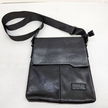 Polo Vicuna Black Leather Purse Bag With Adjustable Strap Crossbody Messenger - £18.91 GBP