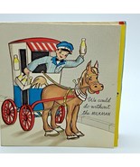 Vintage HALLMARK GREETING CARD Booklet 5 x 5 Inches Milkman Ephemera - £11.38 GBP