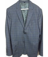 NEW $598 Jack Spade New York Gray With Blue Windowpane Wool Sport Coat 38R - £142.22 GBP