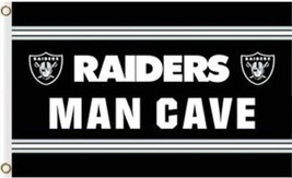 Oakland Raiders MAN CAVE Flag 3X5 Ft Polyester Banner USA 90x150cm - $16.00