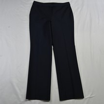 Talbots 6P Navy Blue Mid Rise Bootcut Trouser Wool Stretch Womens Dress Pants - $14.99