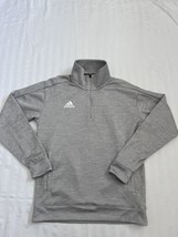 Adidas Team Athletics 1/4 Zip Pullover Sweatshirt Size Men’s Medium. Gray - $13.09