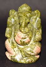 Lord Ganesha Idol In Natural Unakite Gemstone - 120 gms - $97.53