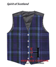 Spirit of Scotland Tartan VEST 5 Buttons Scottish Formal Weeding WAISTCOAT Vest - £30.67 GBP