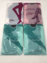 4 Pair of NOS Silkies Microfiber Tights SMALL DARK BROWN Control Top VTG - £12.13 GBP